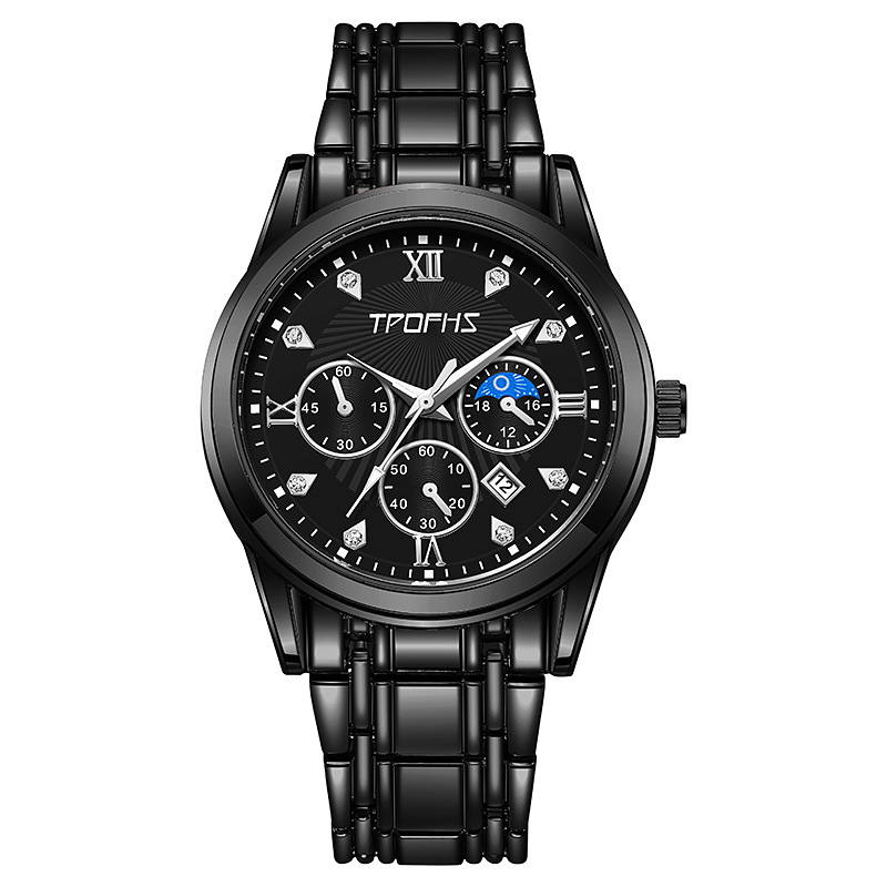GD274 New Fashion Casual Sport Men's Calendar Quartz Watches Stainless Steel Band Luxury Wrist Watch For Men