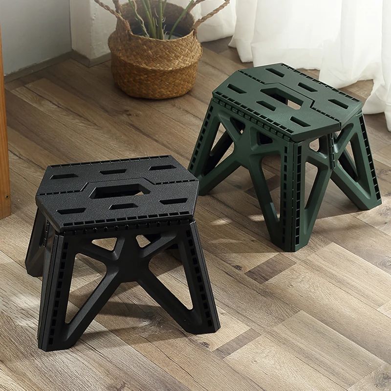 Strong Plastic Folding Stool Storage Foldable Step Stool Home Footstool Travel Camping Small Portable Foot Stools