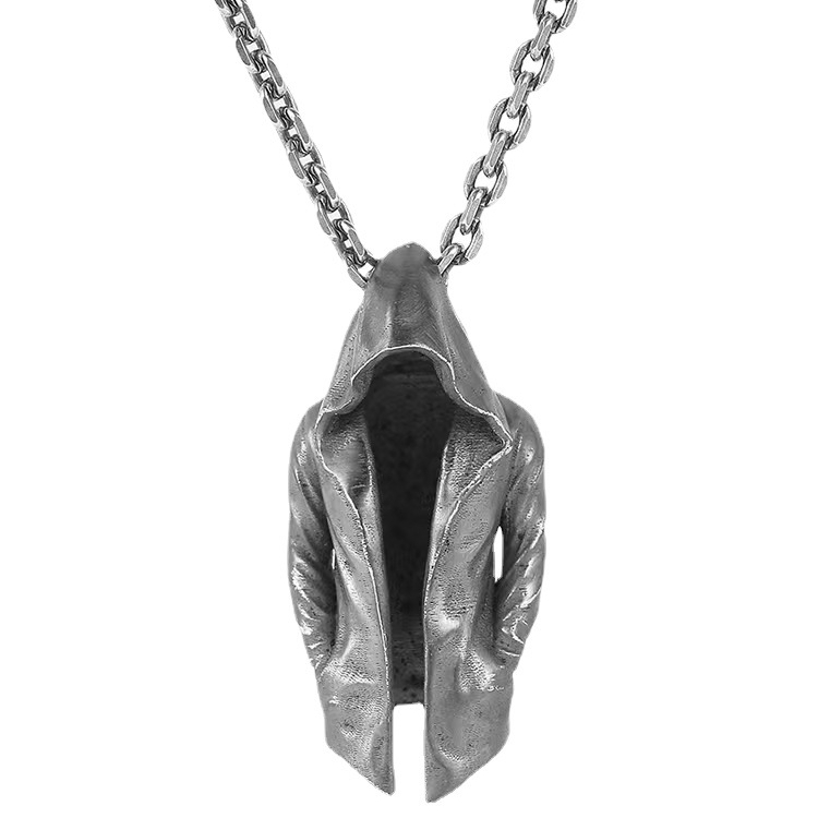 Necklace male jewelry assassin cloak Windbreaker Pendant necklace CRRSHOP Punk Necklace Pendants European and American men present Birthday gift present