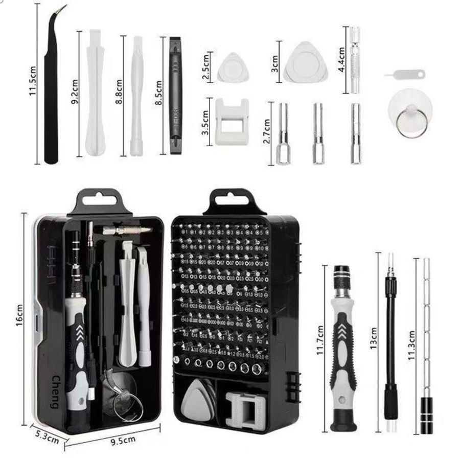 115-in-1 Precision Screwdriver Set - Magnetic Repair Tool Kit