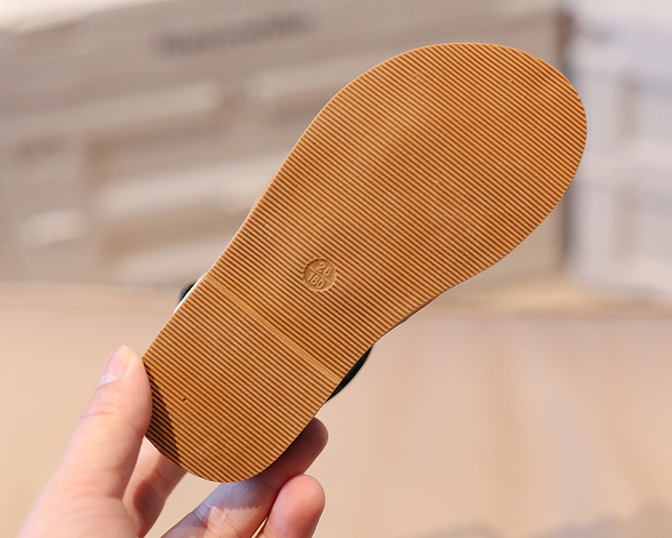 Women Girls Roman Shoes Open-toe Buckle Flat Casual Soft Bottom Sandals High Top Children's Beach Shoes
