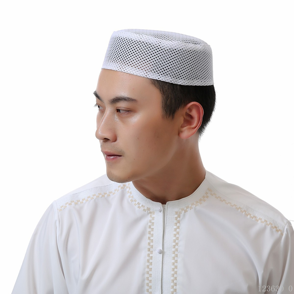Muslim male prayer cap worship hat CRRshop free shipping hot sale man Muslim Worship Hat Mesh Men's Hat white black Eid al Fitr popular present