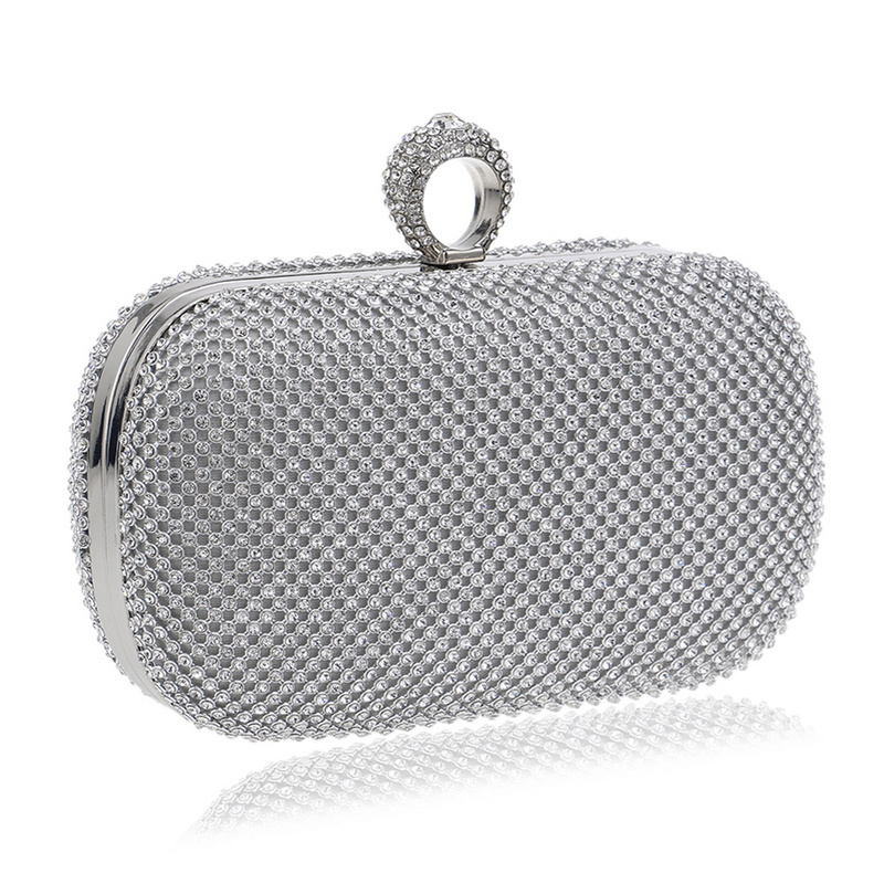 Ladies Evening Clutch Diamond Evening Bag With Chain Bag