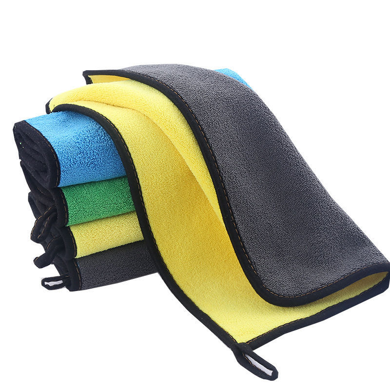 1PCS Easy Clean Car Care Polishing Wash Towel Plush Microfiber Washing Dry Towel Thick Plush Polyester Fiber Car Cleaning Cloth