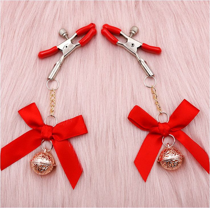 
Bow Sexy Milk Clamp Nipple Stimulation Punishment Bell Milk Clamp Flirting Milk Clamp Internet Celebrity Teach Couple Toy
