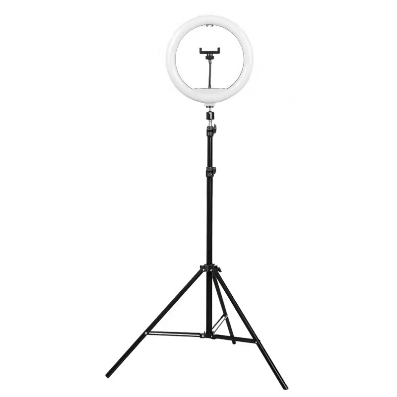 Live online celebrity anchor beauty 10-inch folding tripod bracket mobile phone led round fill light.