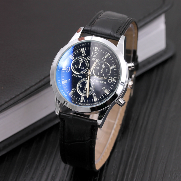 Men Watch FHD Blu-ray Colorful Glass Belt Watch
