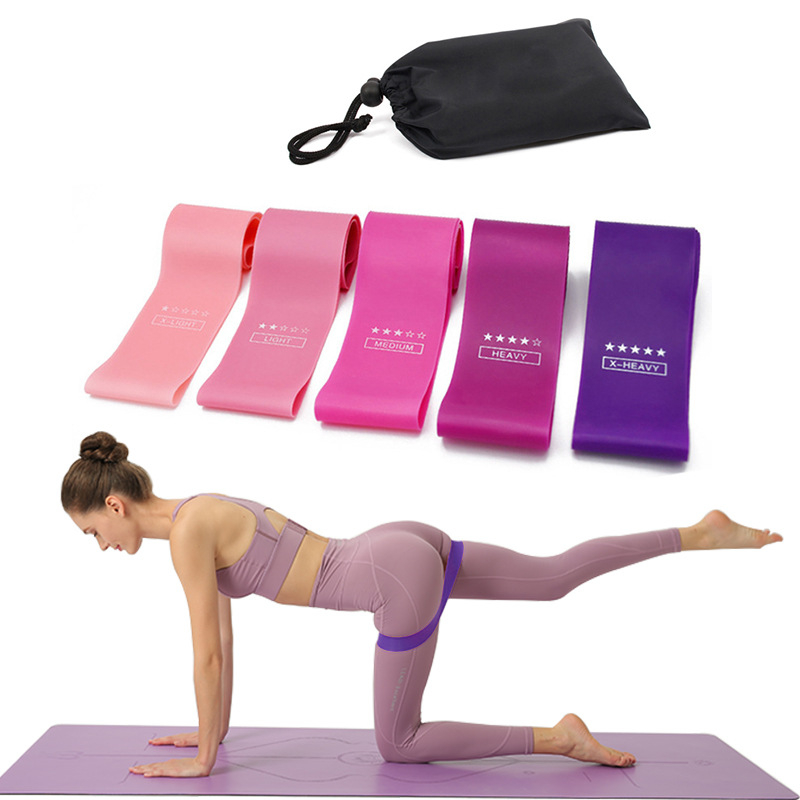 QZ0000 Portable Fitness Workout Equipment Rubber Resistance Bands Yoga Gym Elastic Gum Strength Pilates Crossfit Women Weight Sports