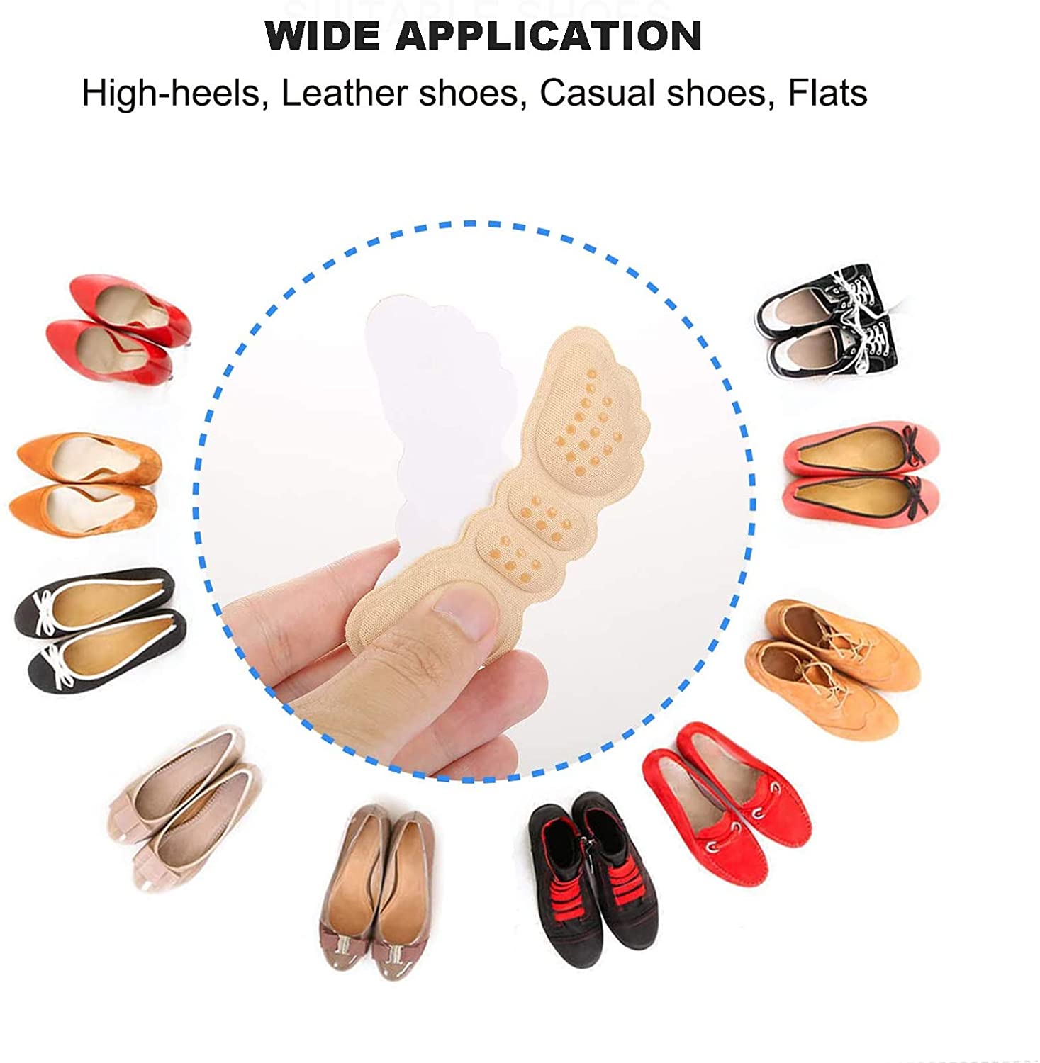 1 Pairs Heel Cushion snugs Inserts Shoe Pads for Loose Shoes Too Big Inserts Grips Liners Heel Blister Protectors for Women Men