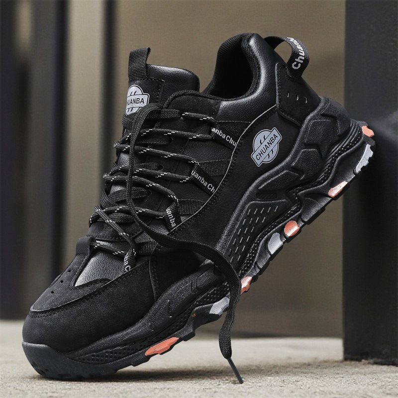 Men's Outdoor Hiking Shoes 2025 A/W Vintage Work Boots Fashion Leather Sneakers Non-Slip Casual Athletic Shoes