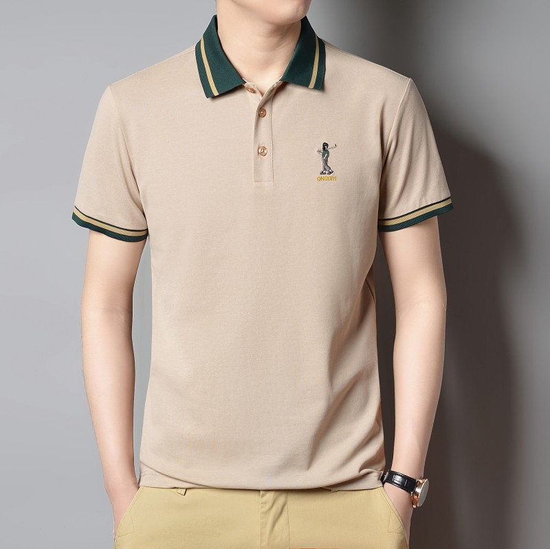 855 Men's Summer New Lapel Short-Sleeved Polo Shirt Slim Fit Casual Top