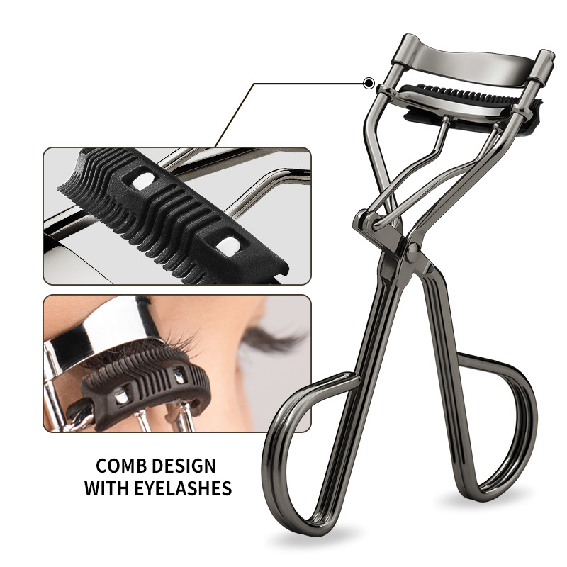 Professional Eyelash Curler Fit All Eye Shape, No Pinching Makeup Tool, Natural and Long Lasting Eyelash Curler for Women Make Up Gift