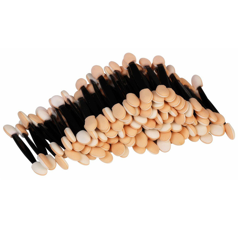 50/5PCS Disposable Eyeshadow Brush Dual Sided Sponge Nylon Kit Makeup Eye Shadow Brushes For Cosmetic Applicator Make up