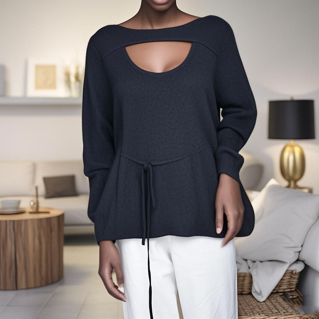 Wool knit Sweater Round Neck Women's Sweater