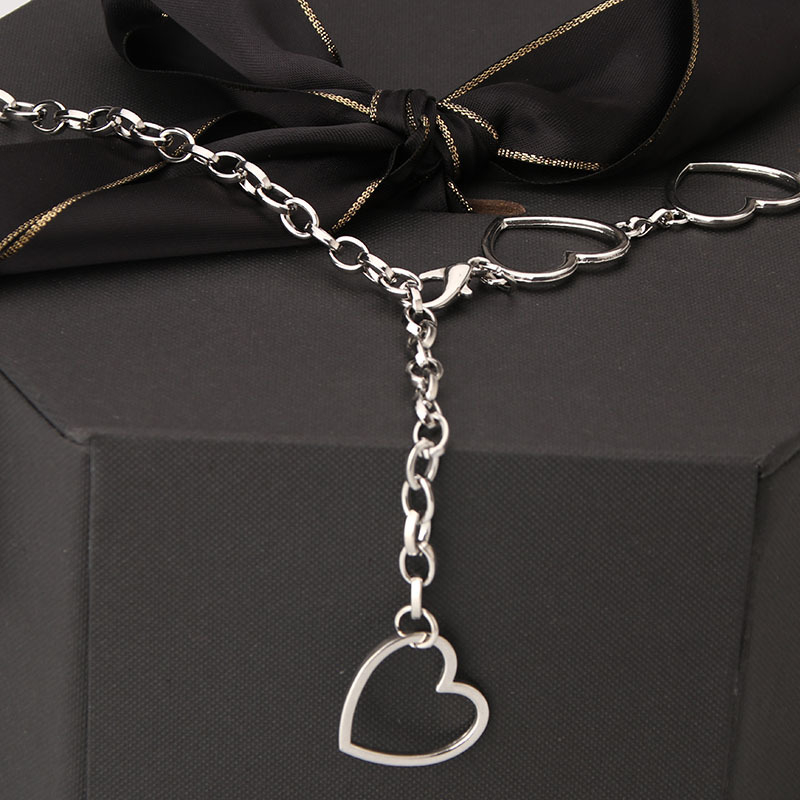L4 Waist Chain Women's Love Leaf Large Loop Decorative Thin Belt with Dress Fashion Waist Chain