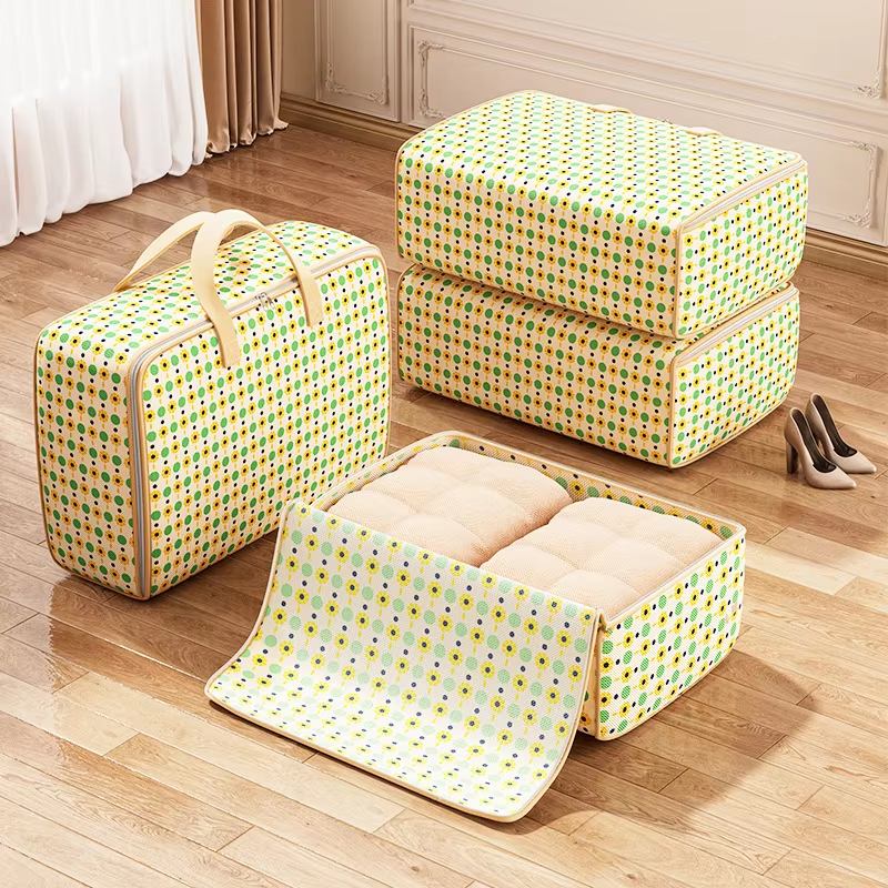 Large Capacity Storage Bag Quilt Organizer Clothing Travel Moving Thick Storage Bag Foldable Quilt Container