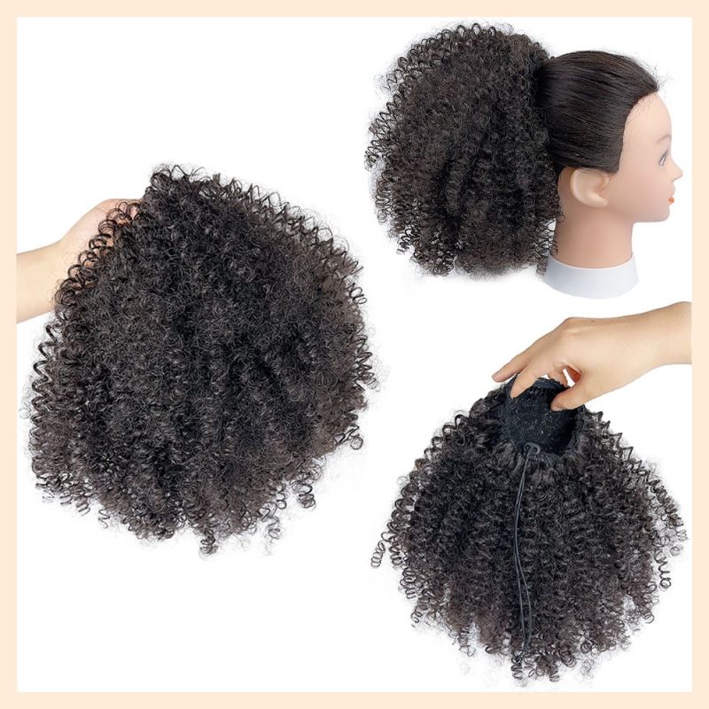 Small curly wig, fluffy, short wig, curly hair, synthetic drawstring Trendy New Products Wigs 