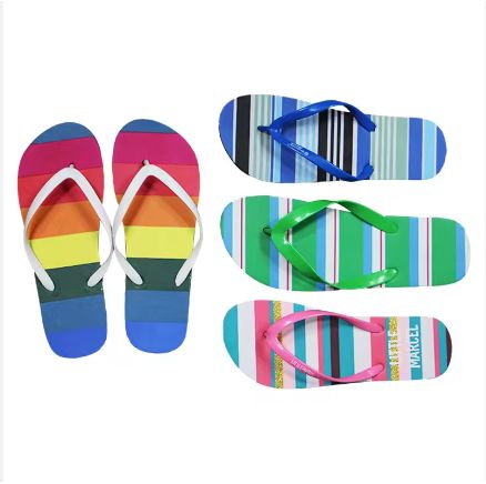 Custom Logo Print PVC Flipflops Slipper- Outdoor Strand Unisex Slippers