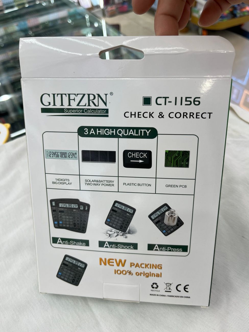 Stylish Large Display Multi-Function Calculator Portable Cute Math Calculating Machine for Students Finance Accounting Office Home Use