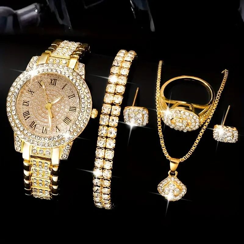 Diamond watch steel watch Luxury full diamond star quality business quartz watch Hip-hop style diamond watch Daily wear