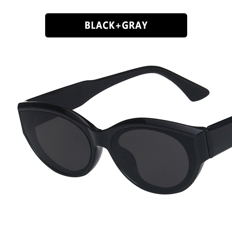 Women's new retro hip hop Elliptical street shoot fashion sunglasses 13016