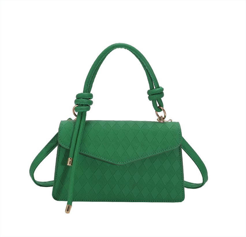 3-8658 Ladies Bag Woman New Fashion Vintage Rhombus Pattern Handbag Small Square Bag Women's Shoulder Crossbody Bag
