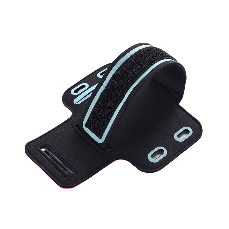 Water Resistant Large Cell Phone Armband Pouch Case with Adjustable Elastic Band & Key Slot for 6.35'' Phone