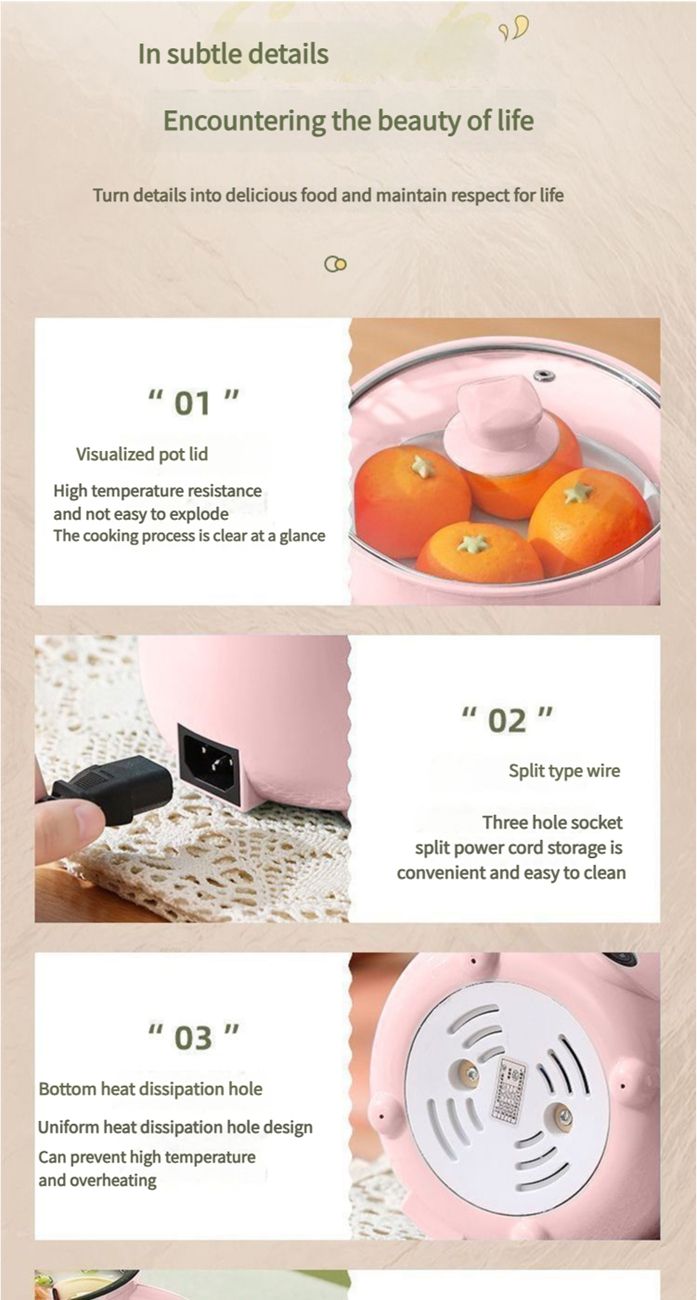 Electric cooker multifunctional small electric rice cooker household electric hot pot students dormitory electric hot pot special pots