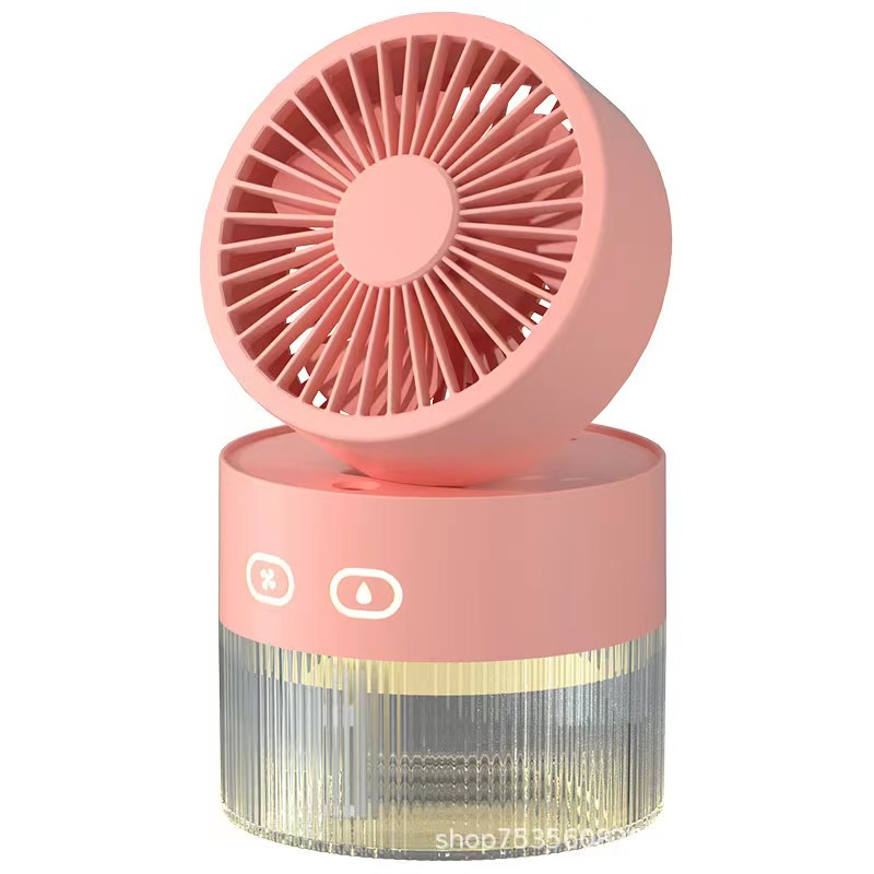 Water-cooled fan usb mini small fan desktop fan turbo foldable cold wind humidification spray fan