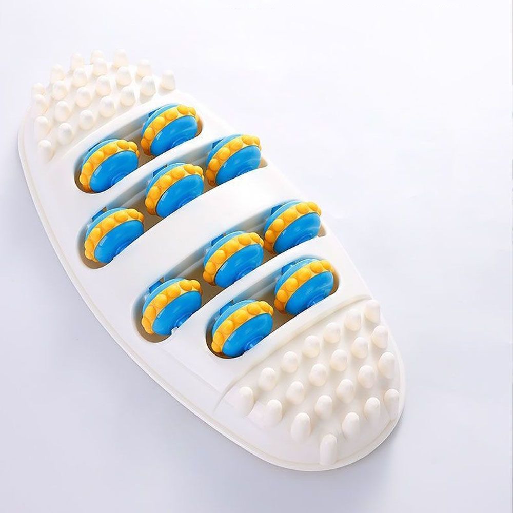 Foot massage roller for feet and calves, acupressure ball home massager for foot reflexology.Foot massage machine