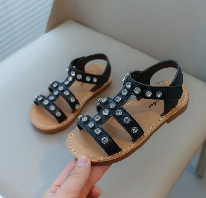 Girls Sandals summer new shoes little girl Princess Shoes Soft Bottom Diamond in the children casual sandals