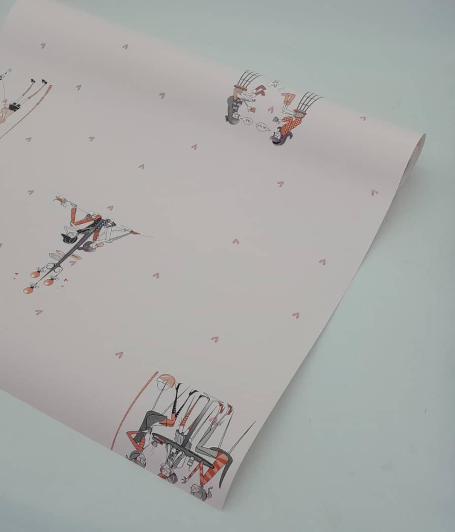 Self-Adhesive Linen Fabric DIY Wallpaper Upholstery Handicraft Furniture MaterialPINK