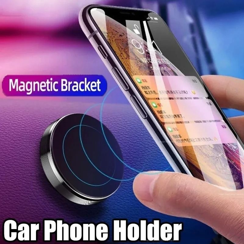 AUNONT Hot Magnetic Car Phone Holder Mobile Cell Phone Holder Stand Magnet Mount Bracket In Car For iPhone 13 12 Samsung Redmi Xiaomi