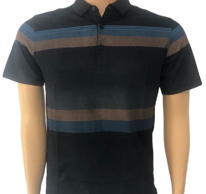  men's striped sleeve POLO shirt Fashion brand letter printing  Summer new casual lapel breathable T-shirt