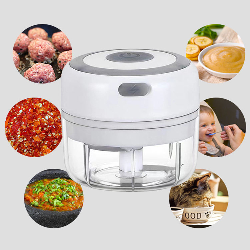 Household electric garlic machine wireless electric garlic machine pull garlic machine garlic paste machine garlic press portable mini chopper  250mL