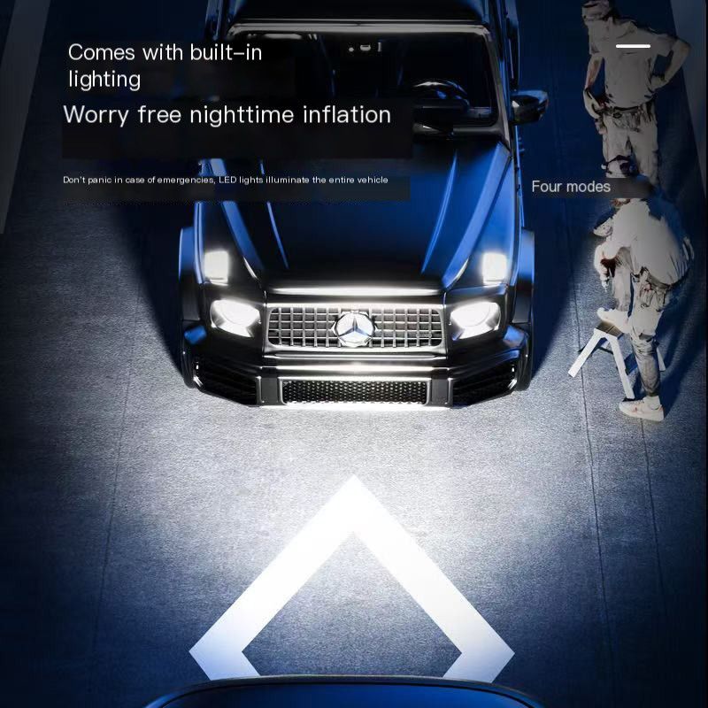 Portable High Power Electric Car Tire Inflator Motorcycle Tire Pump Wireless Air Pressure Booster For Vehicle Tyres