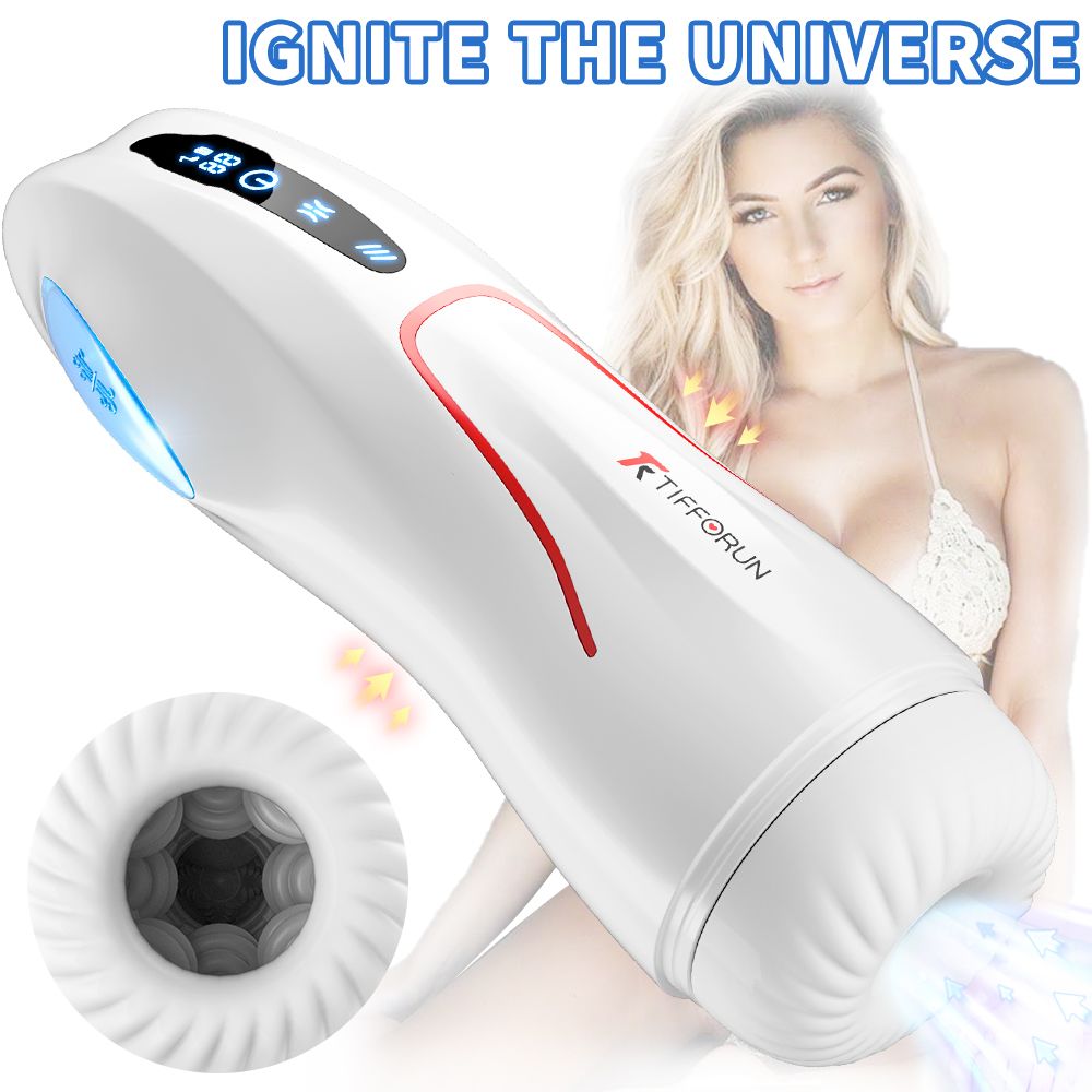 YY951 Automatic Male Masturbator, Male Masturbators Cup with 9 Thrusting & Vibration Modes, Sex Toys for Men with Heating Function, Automatic Plump Pocket Pussy Male Masturbator Stroker Adult Toy