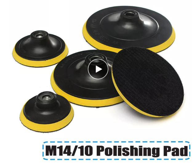 M14 M10 Polishing Pad Buffing Plate Disc Adhesive Backed Hooks 75mm~180mm For Car Polishing