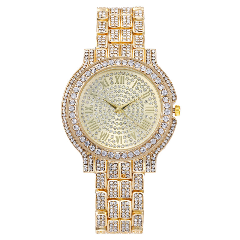 women's diamond-set watch set fashion girl nail bracelet and watch set