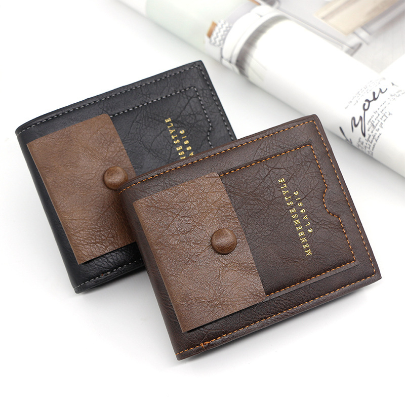 D3301-16 Men's Fashion Casual Vintage Large Capacity Multi-card Slot Zipper Wallet