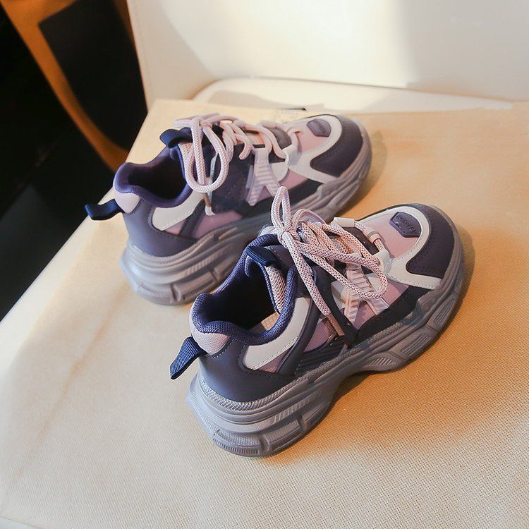 Girl Daddy shoes 2024 autumn new children's shoes breathable sports shoes YQ-289WANG