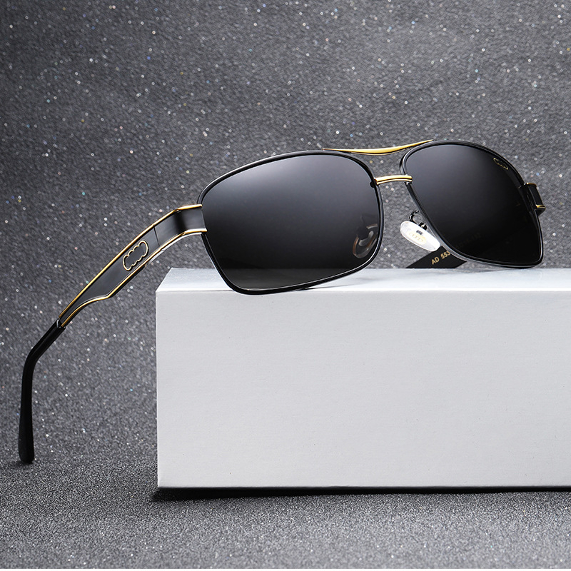 AD553 Metal Oval Sunglasses Men Polarized Sport Glasses Sunglasses