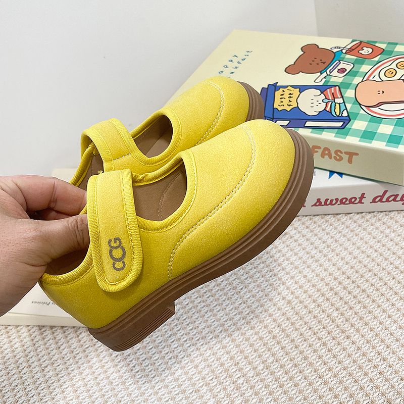 HS006 Children Girls Leather Shoes For School Party Casual Loafers Comfortable Breathable Kids Dress Elegant Soft Fashion Baby Pu Size