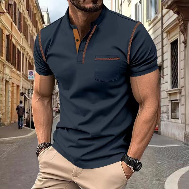 2024 summer new men's short sleeve T-shirt quick dry casual men Po lo shirt DF-15