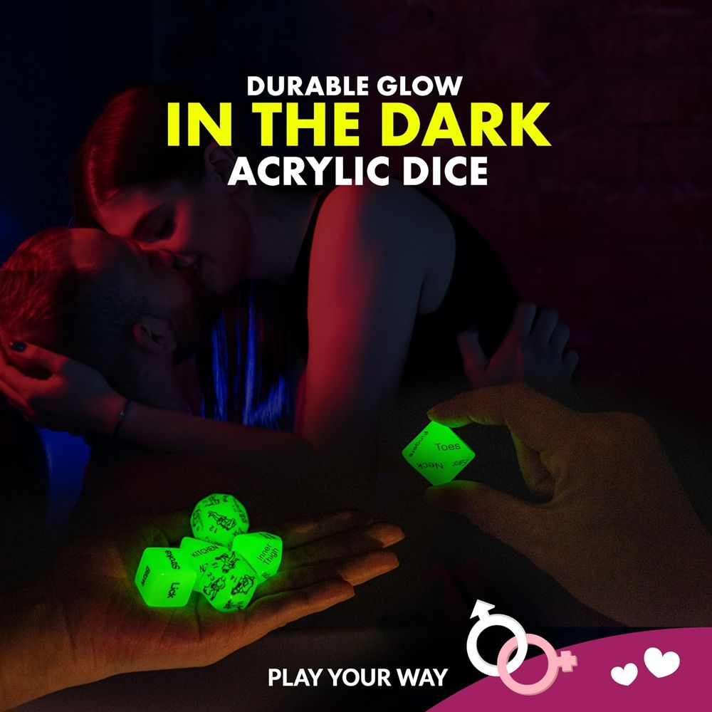 5 Sex Dice, Glow in The Dark Sex Game, Valentine's Day Gift of Sex Toys for Couples, Adult Sex Games for Couples, Funny Couple Gifts, Sex Position Dice, Couples Sex Games, Dados Sexuales