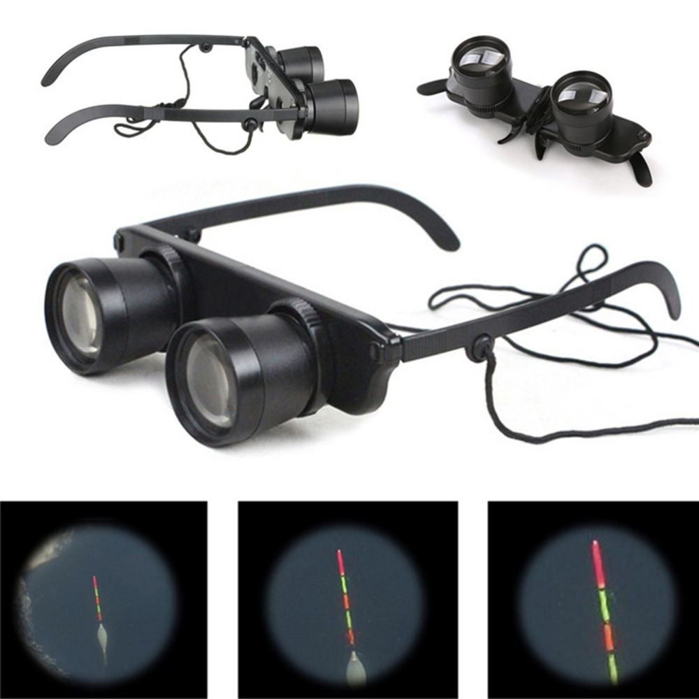 1638 Adjustable 3x28 Eyeglass Type Telescope Fishing Bleaching Magnifier