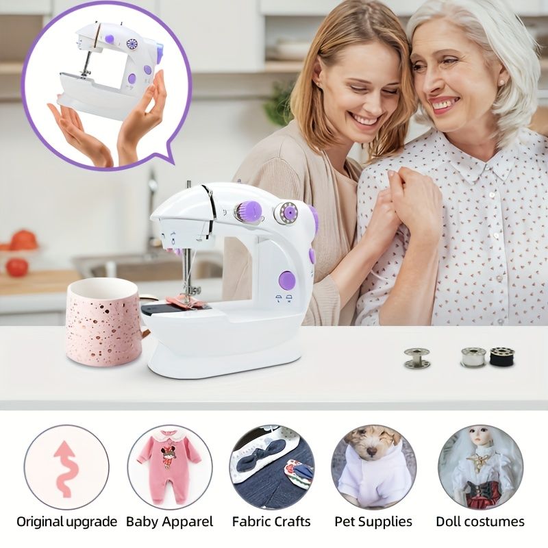 Small electric sewing machine, home portable table tailor sewing machine, no battery required