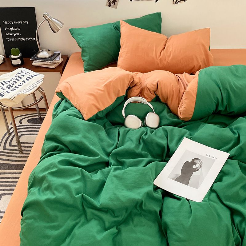 Bedding, bed sheets, duvet covers, pillows 4pcs set,3pcs set,bed set,Soft,comfortable,breathable Washed cotton