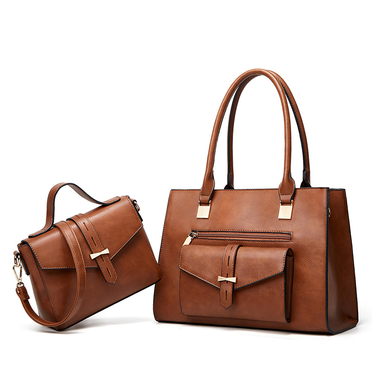 New European and American fashion handbags, cross-border one-shoulder handbags, ladies trendy tote bags, large-capacity bags, 2-piece bags