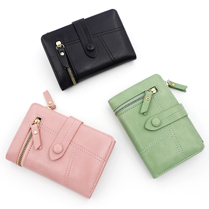 R823-1 Fashion Ladies Wallets Purse Short Small Mini PU Leather RFID Women Wallet